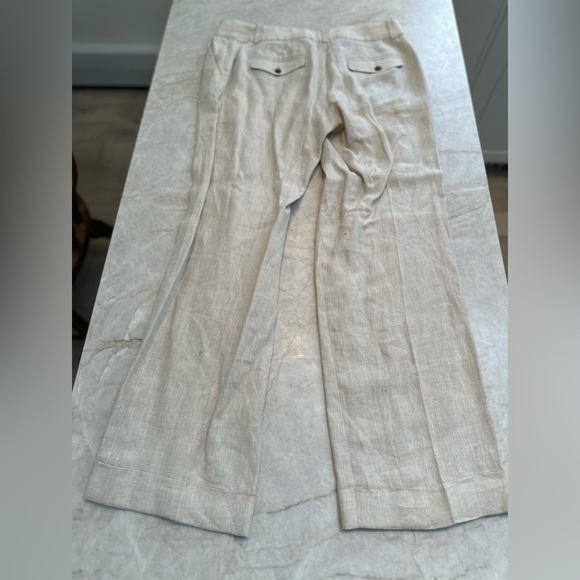 Lined Linen Cafe Trouser by J Crew (Size 10) - Picture 1 of 5